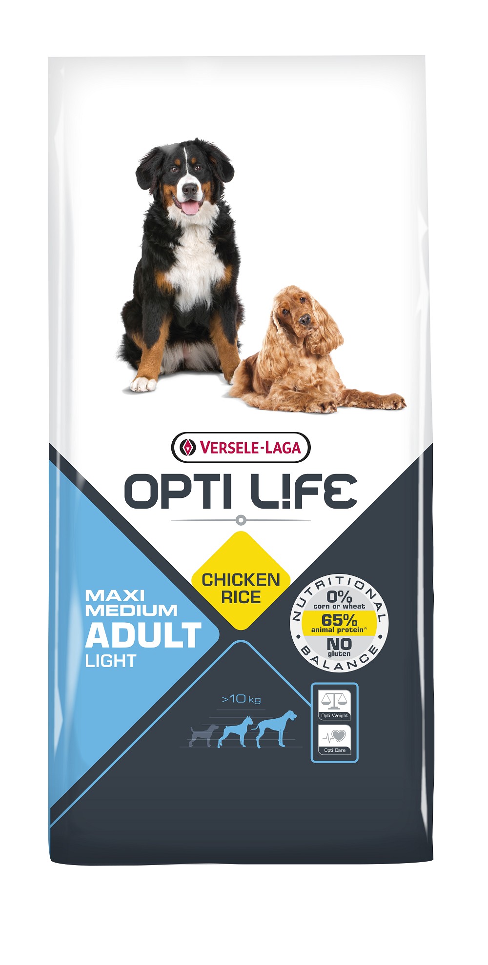 Opti Life Adult Light Medium/Maxi Hundefutter mit Huhn & Reis