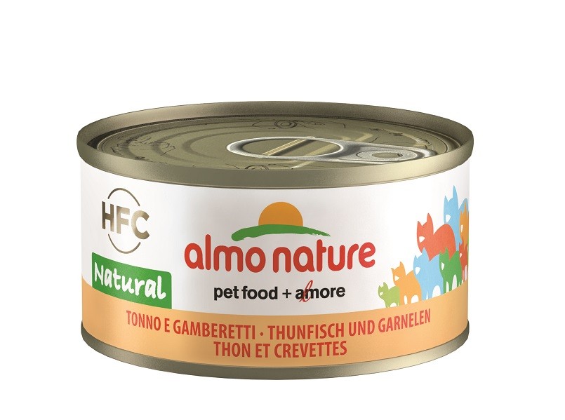 Almo Nature HFC Natural Thunfisch mit Garnelen Katzen-Nassfutter (70 g)