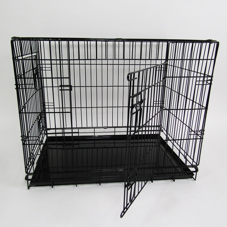 Transportkäfig Schwarz 109 x 70 x 77 cm für den Hund