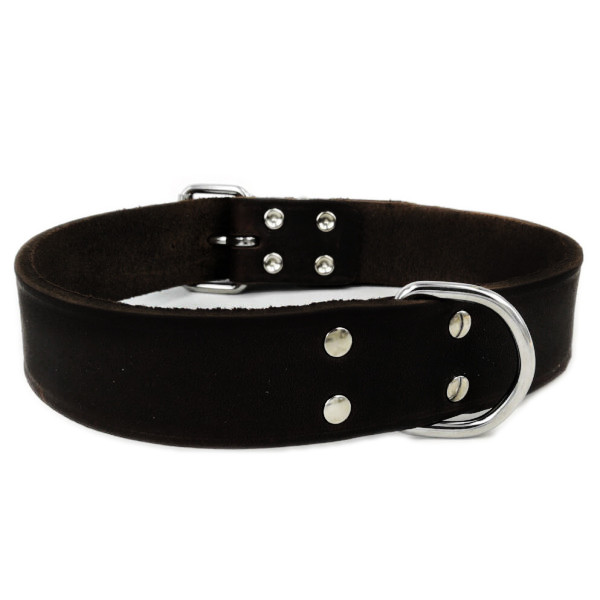 Lederhalsband Schwarz