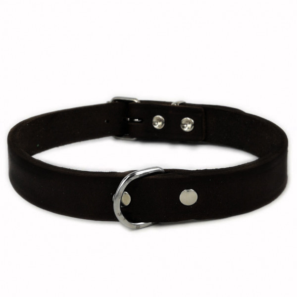 Lederhalsband Schwarz