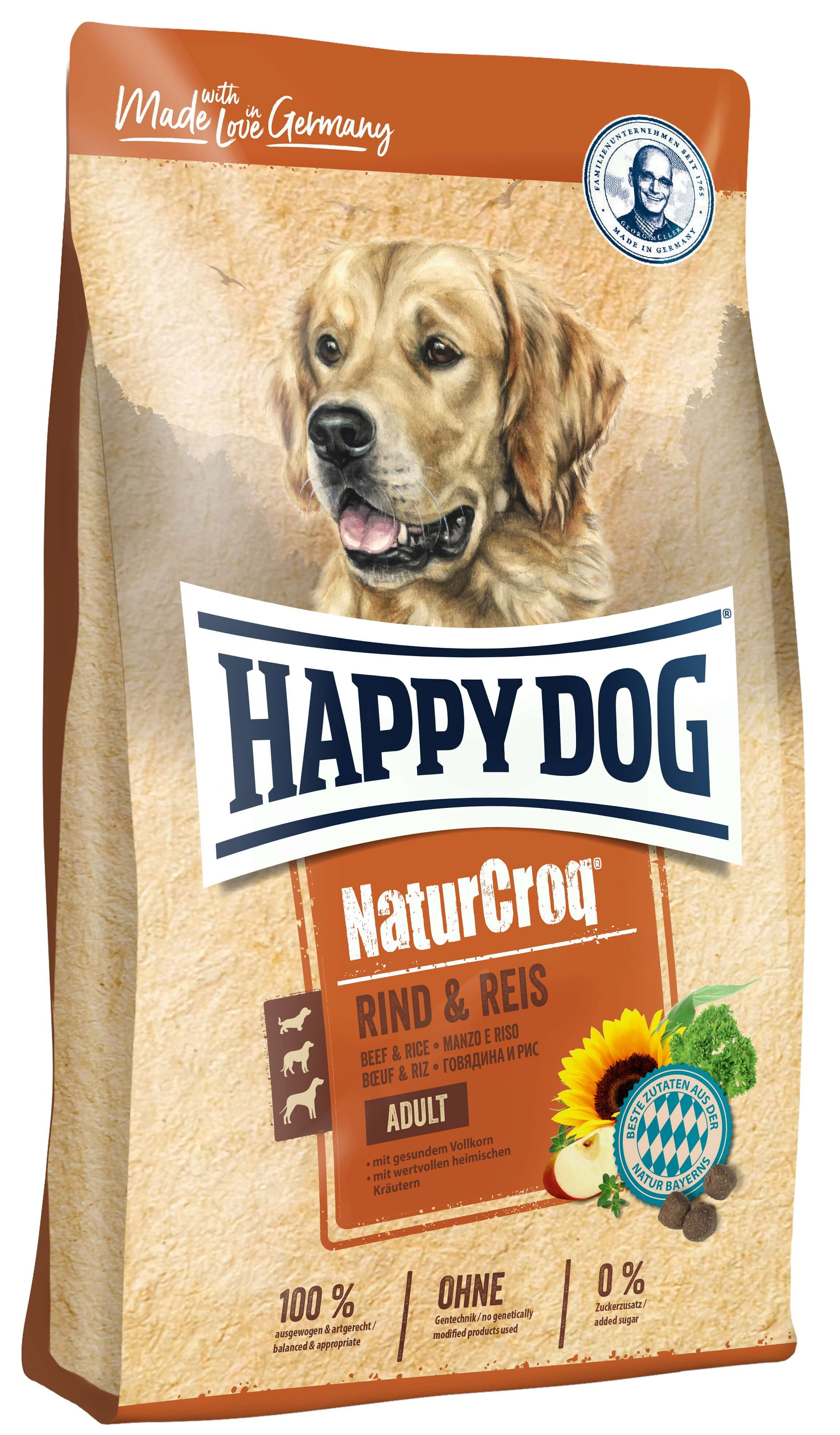 Happy Dog NaturCroq mit Rind und Reis Hundefutter