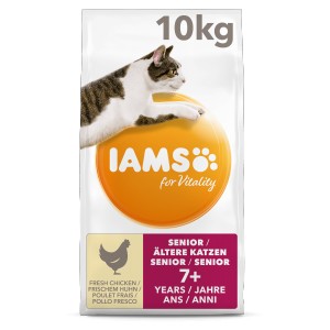 Iams For Vitality Senior met verse Kip kattenvoer