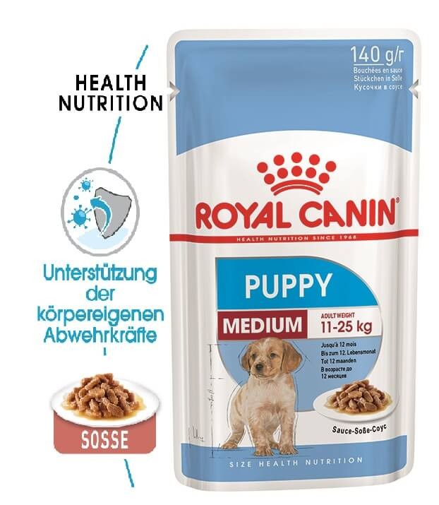 Royal Canin Medium Puppy Nassfutter für Welpen mittlerer Rassen
