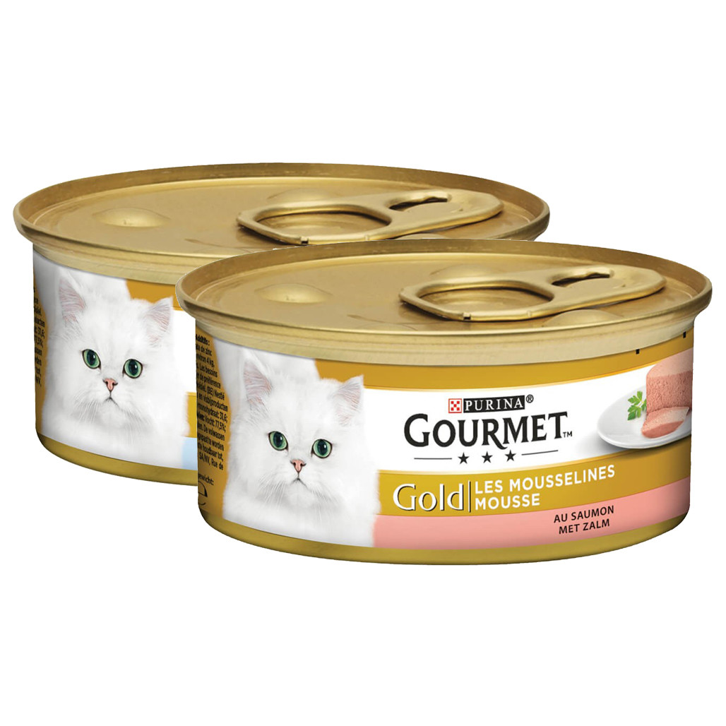 Gourmet Gold Mousse Zalm + Tonijn Combipack kattenvoer