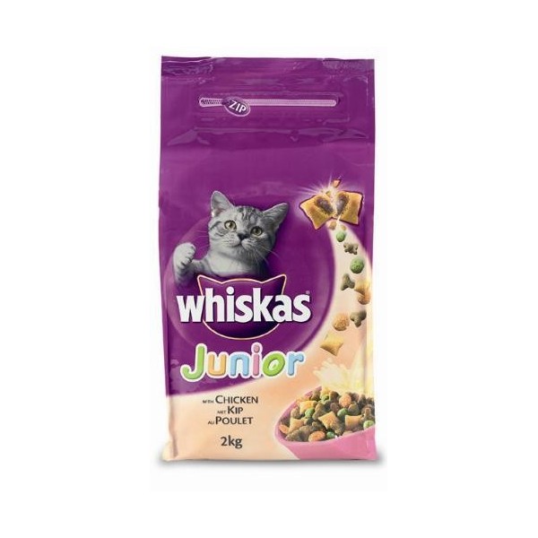 Whiskas Trockenfutter Junior mit Huhn jetzt günstig bei Brekz.de.