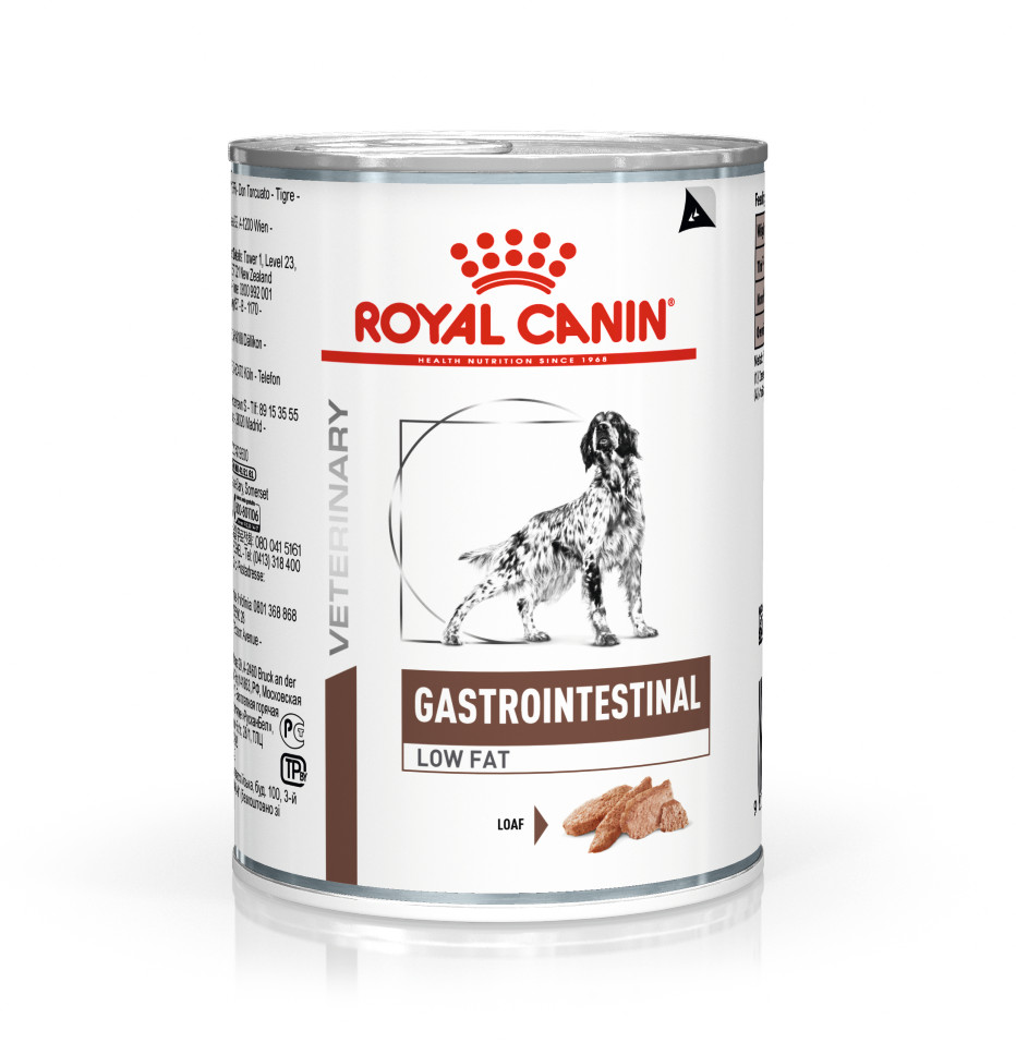 Royal Canin Veterinary Gastrointestinal Low Fat Hundefutter (Dosen) 410g