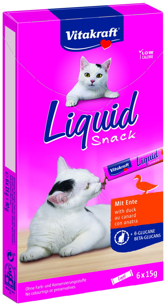 Vitakraft Liquid Snacks mit Ente Katzensnack (6 x 15g)