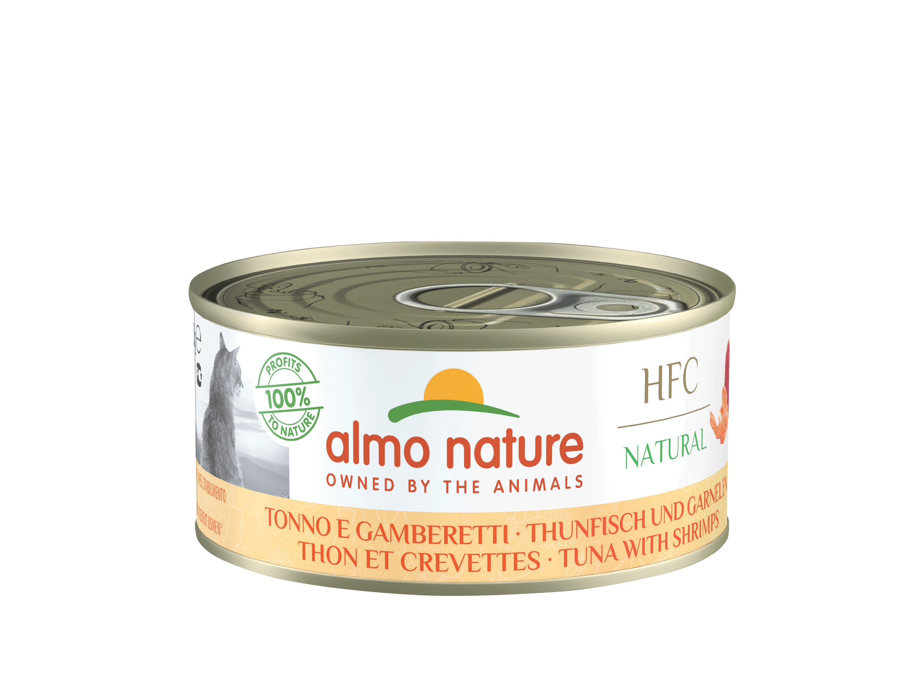 Almo Nature HFC Natural Thunfisch mit Garnelen Katzen-Nassfutter (150 g)