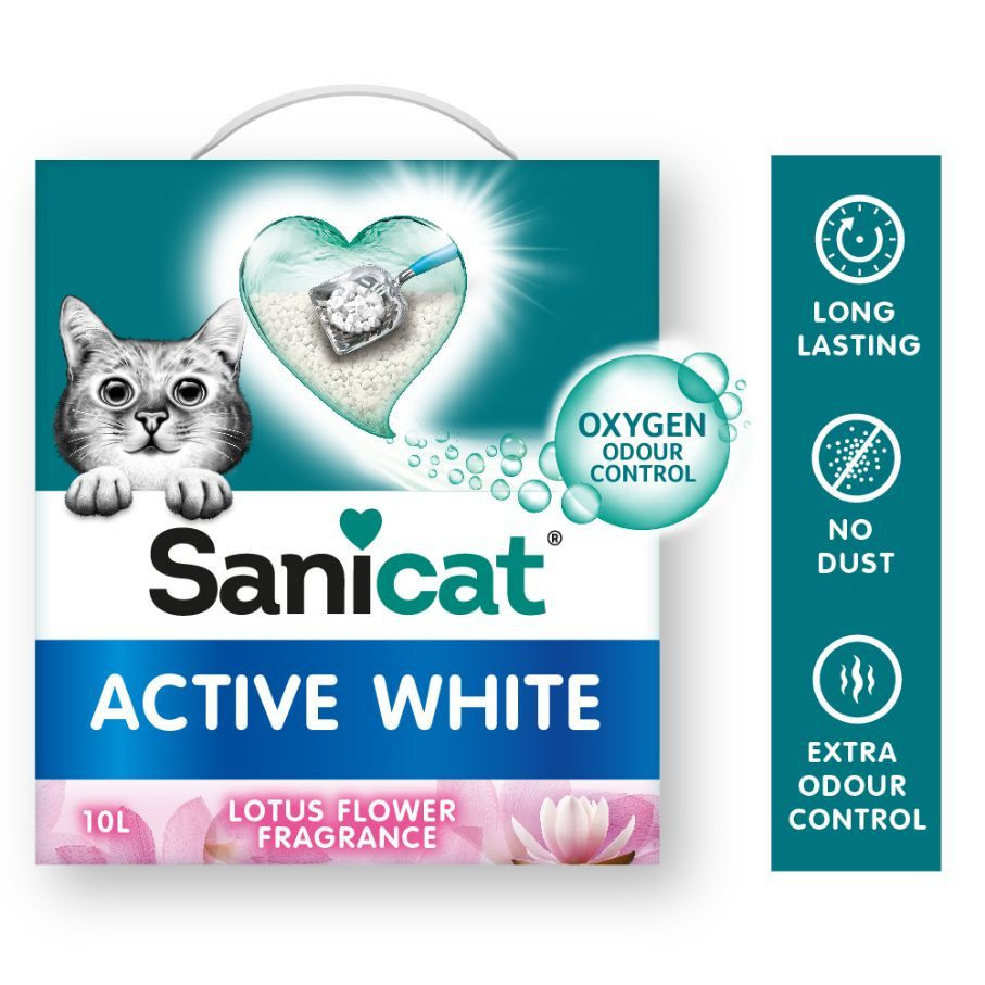 Sanicat Active White Lotus Flower kattengrit