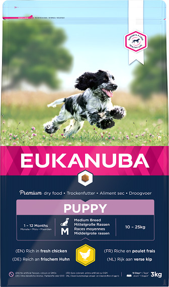 Eukanuba Growing Puppy Medium Breed kip hondenvoer