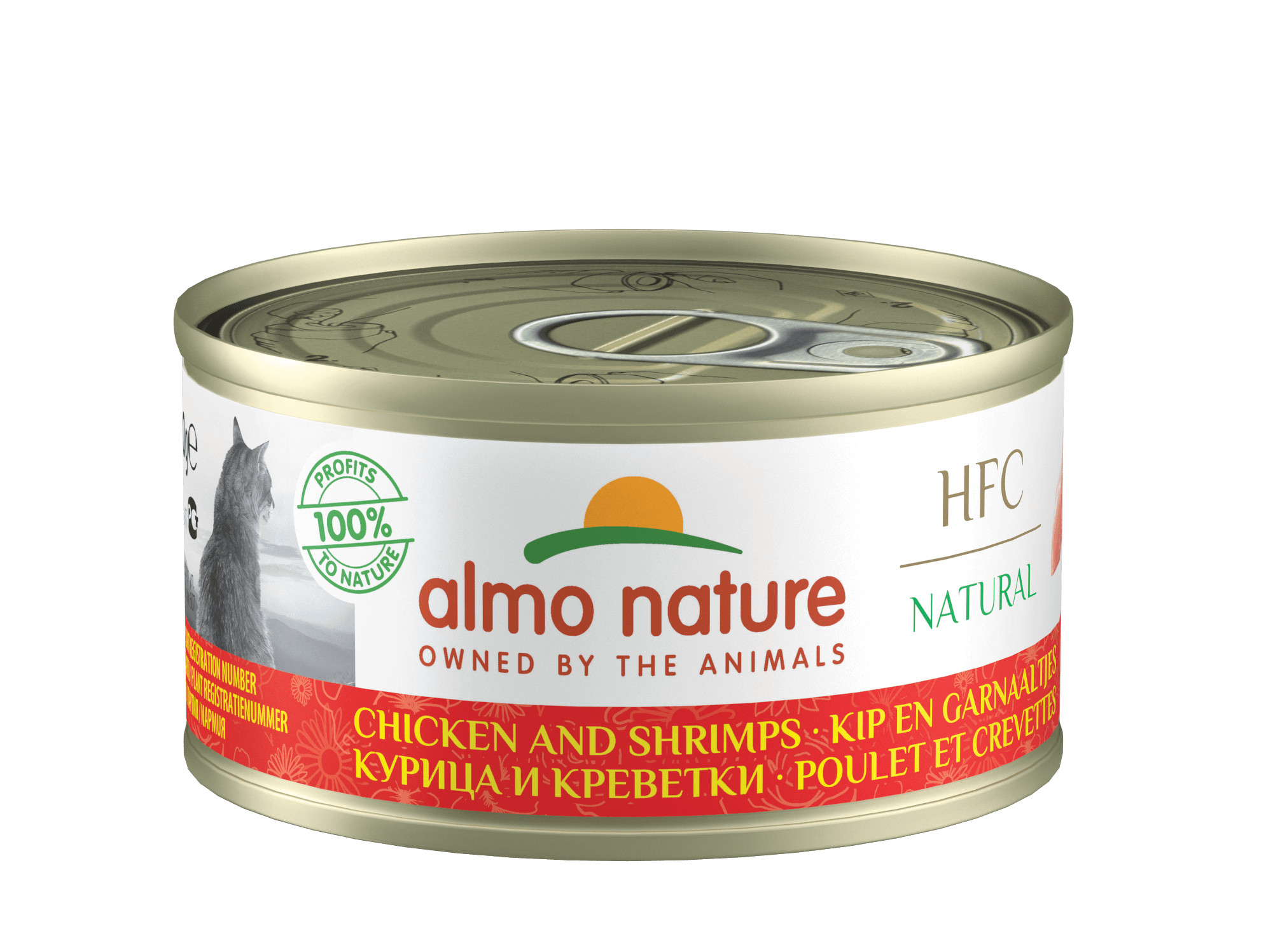Almo Nature HFC Natural Huhn mit Garnelen Katzen-Nassfutter (70 g)