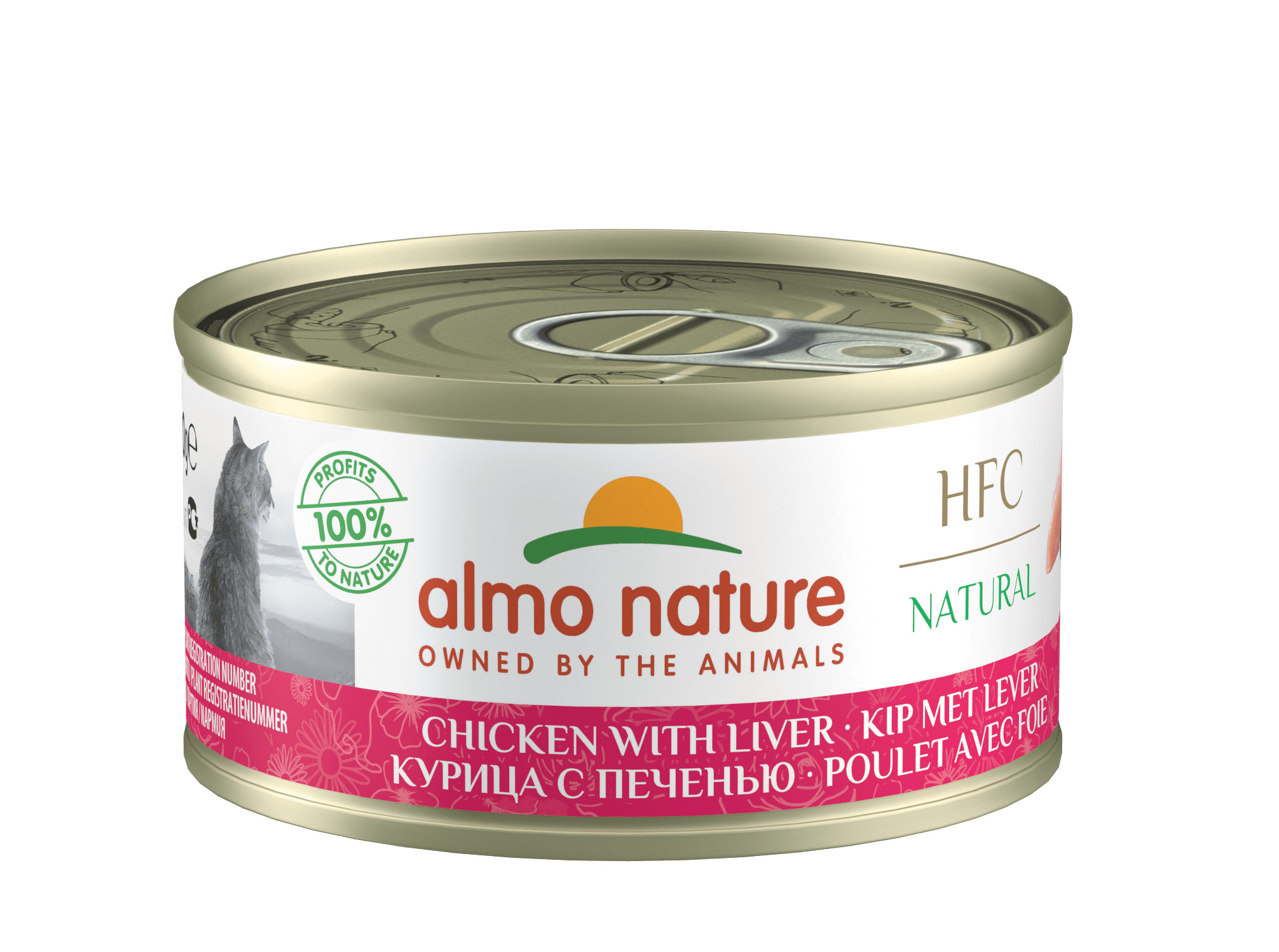 Almo Nature HFC Natural Huhn mit Leber Katzen-Nassfutter (70 g)