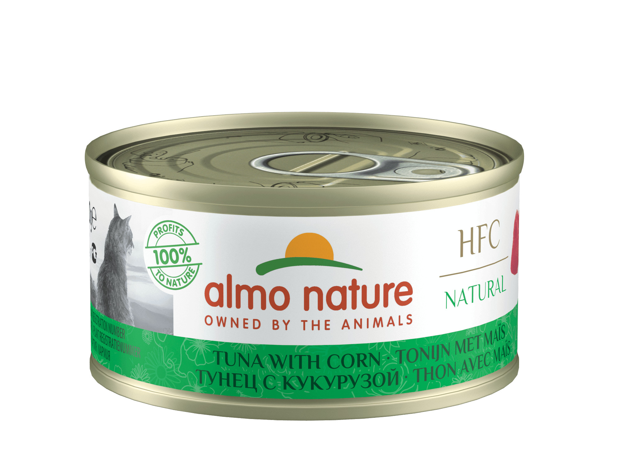 Almo Nature HFC Natural Thunfisch mit Mais Katzen-Nassfutter (70 g)