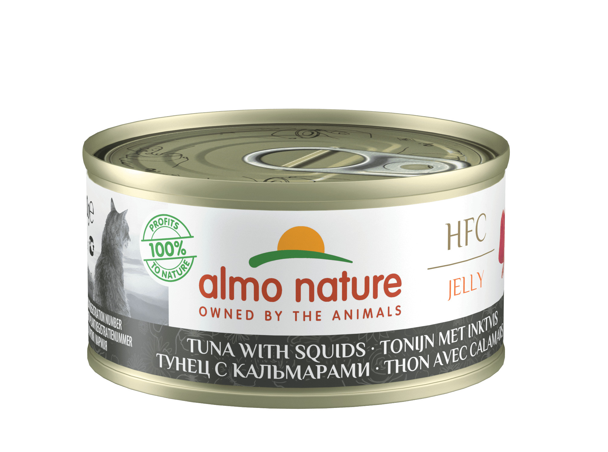 Almo Nature HFC Jelly Thunfisch mit Tintenfisch Katzen-Nassfutter (70 g)
