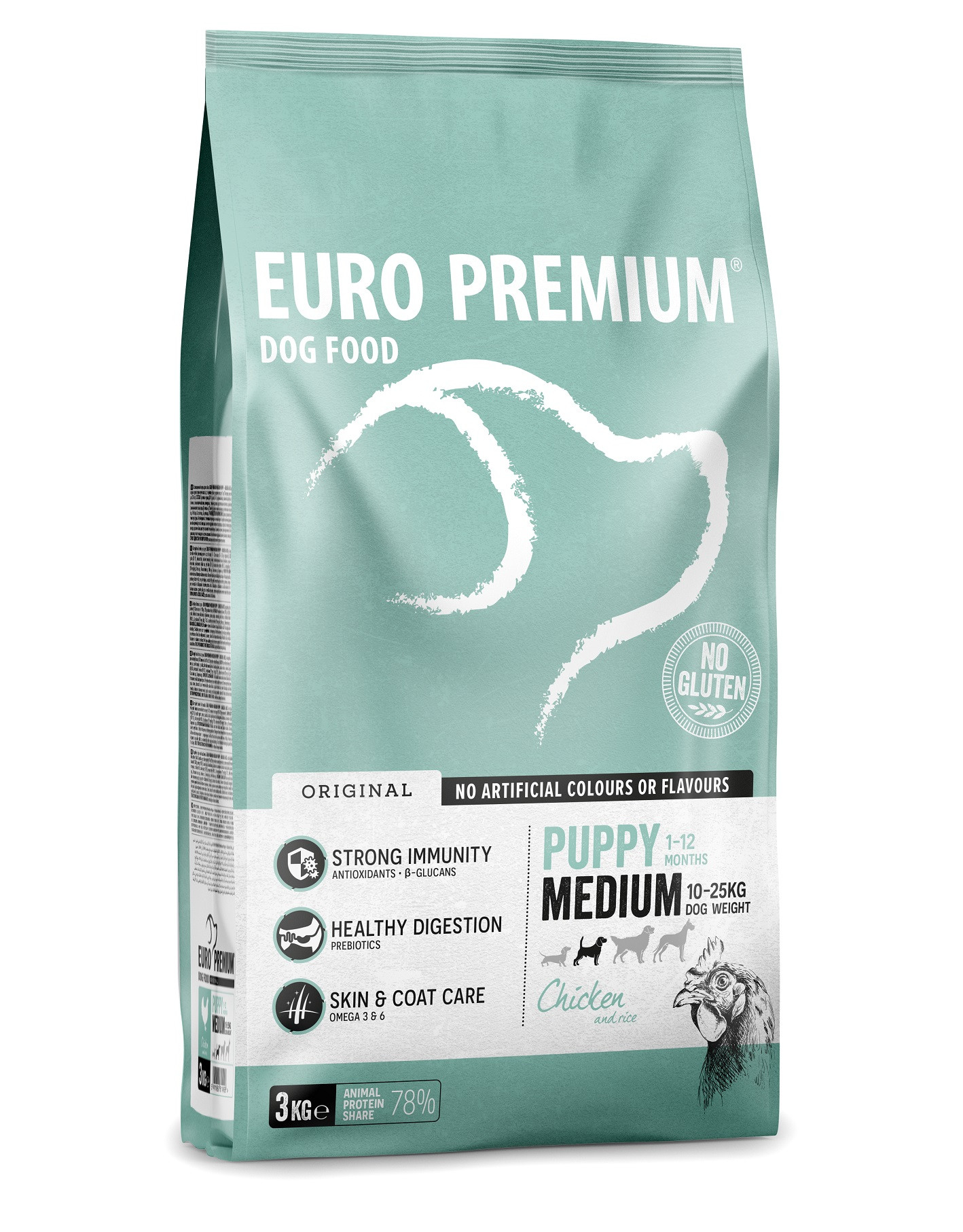 Euro Premium Puppy Medium Huhn & Reis Hundefutter