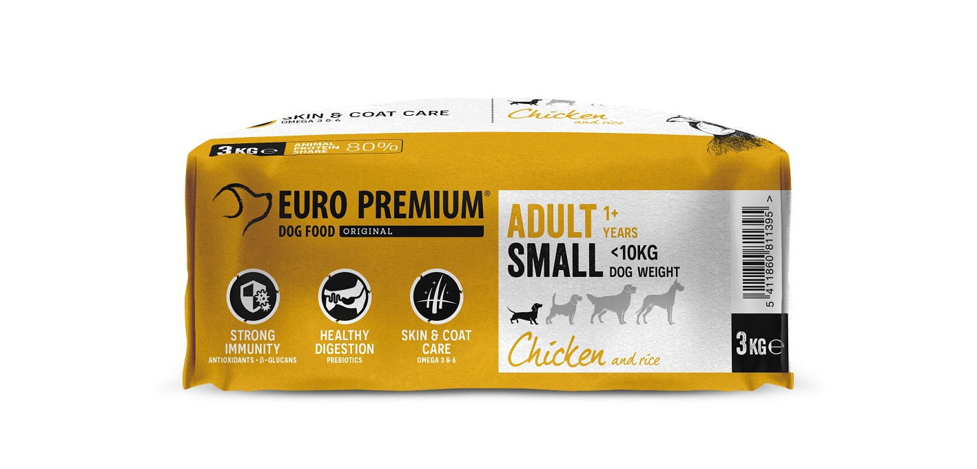 Euro Premium Adult Small Chicken & Rice Hundefutter