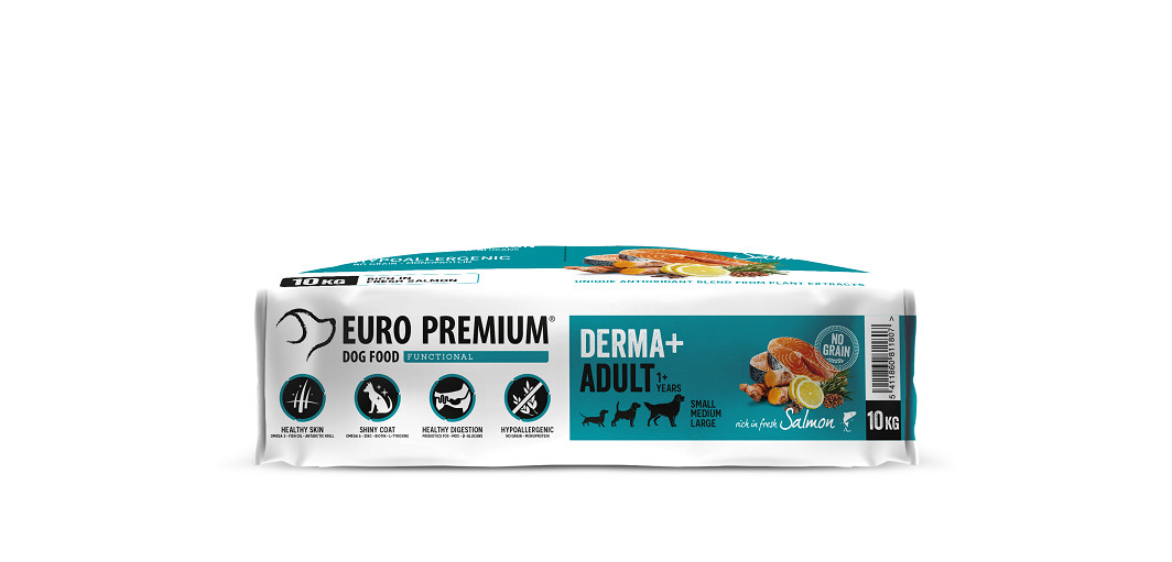 Euro Premium Grainfree Adult Derma+ Salmon & Potatoes Hundefutter