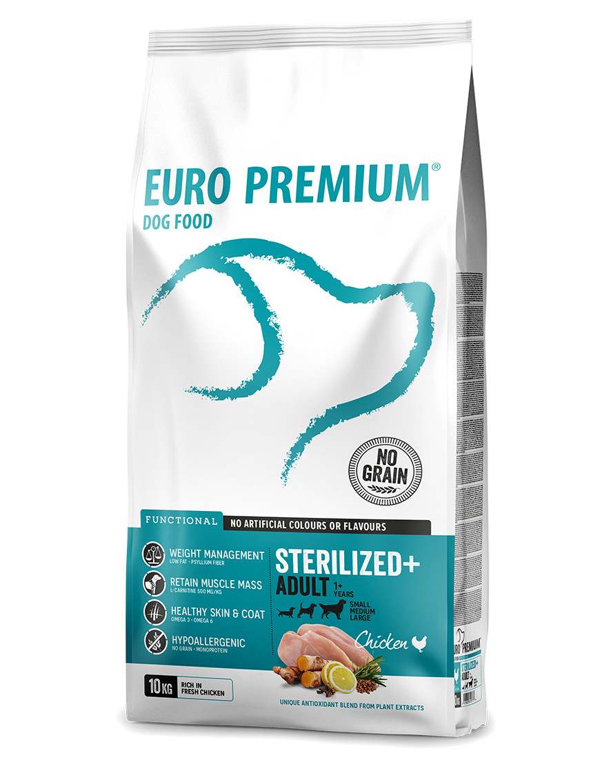 Euro Premium Grainfree Adult Sterilized+ Chicken & Potatoes Hundefutter