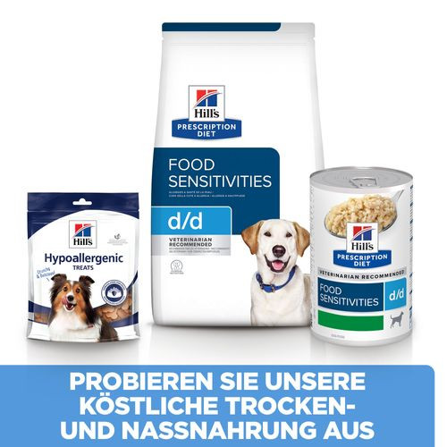 Hills Prescription D/D Food Sensitivities Hundefutter mit Ente & Reis