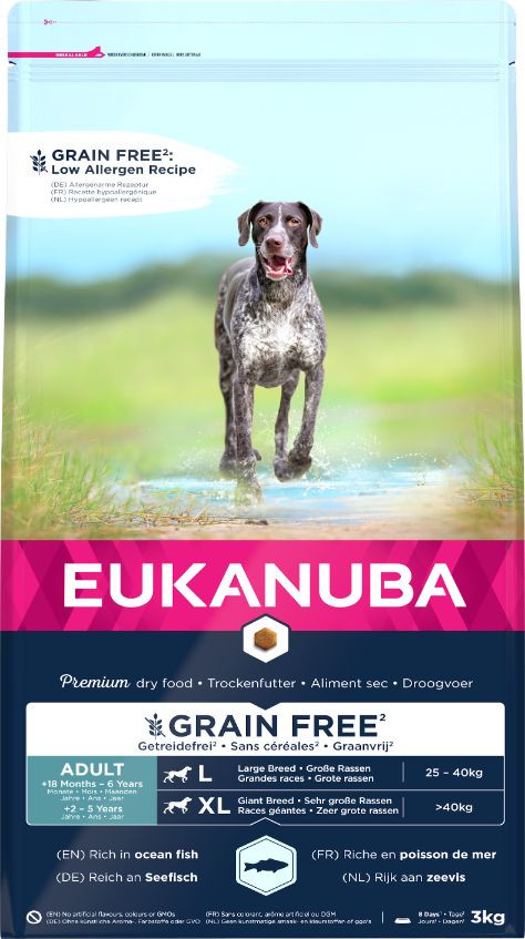 Eukanuba Adult L/XL graanvrij zeevis hondenvoer