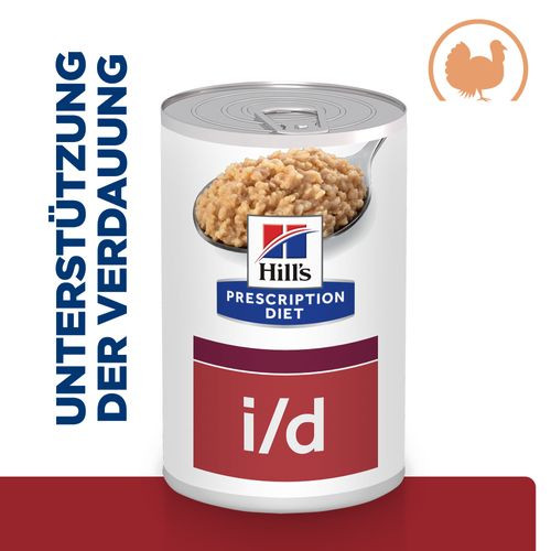 Hill's Prescription I/D (i/d) Digestive Care mit Truthahn Hundefutter 360g Dosen