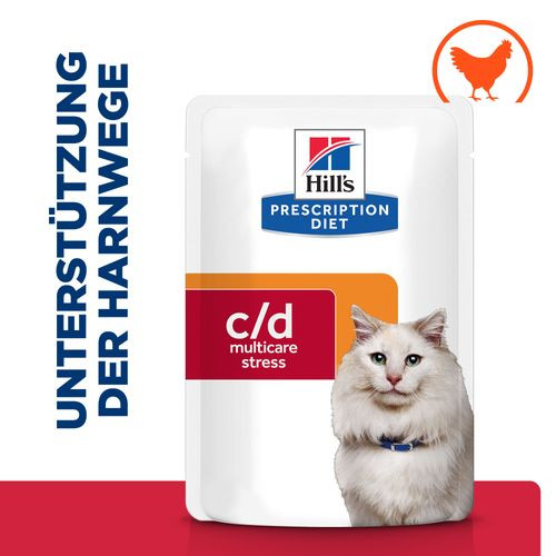 Hill's Prescription C/D Urinary Stress Huhn Katzen-Nassfutter 85g