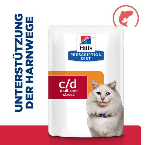 Hill's Prescription C/D Urinary Stress Lachs Katzen-Nassfutter