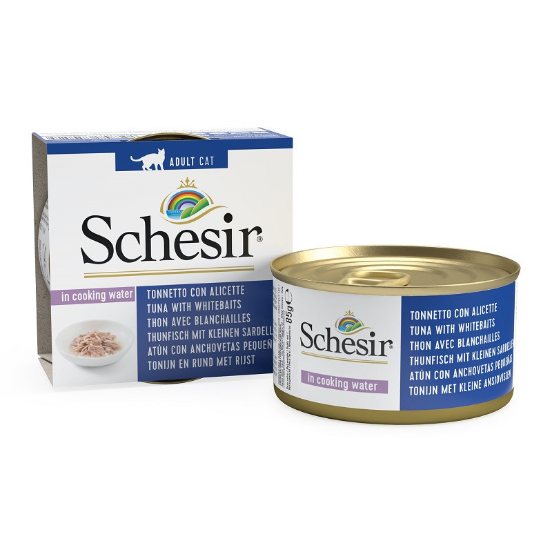 Schesir Thunfisch und kleinen Sardellen mit Reis natural style für Katzen