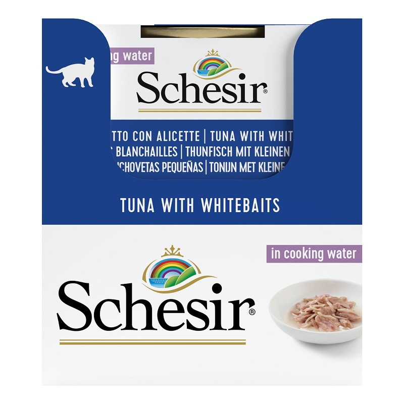 Schesir Thunfisch und kleinen Sardellen mit Reis natural style für Katzen