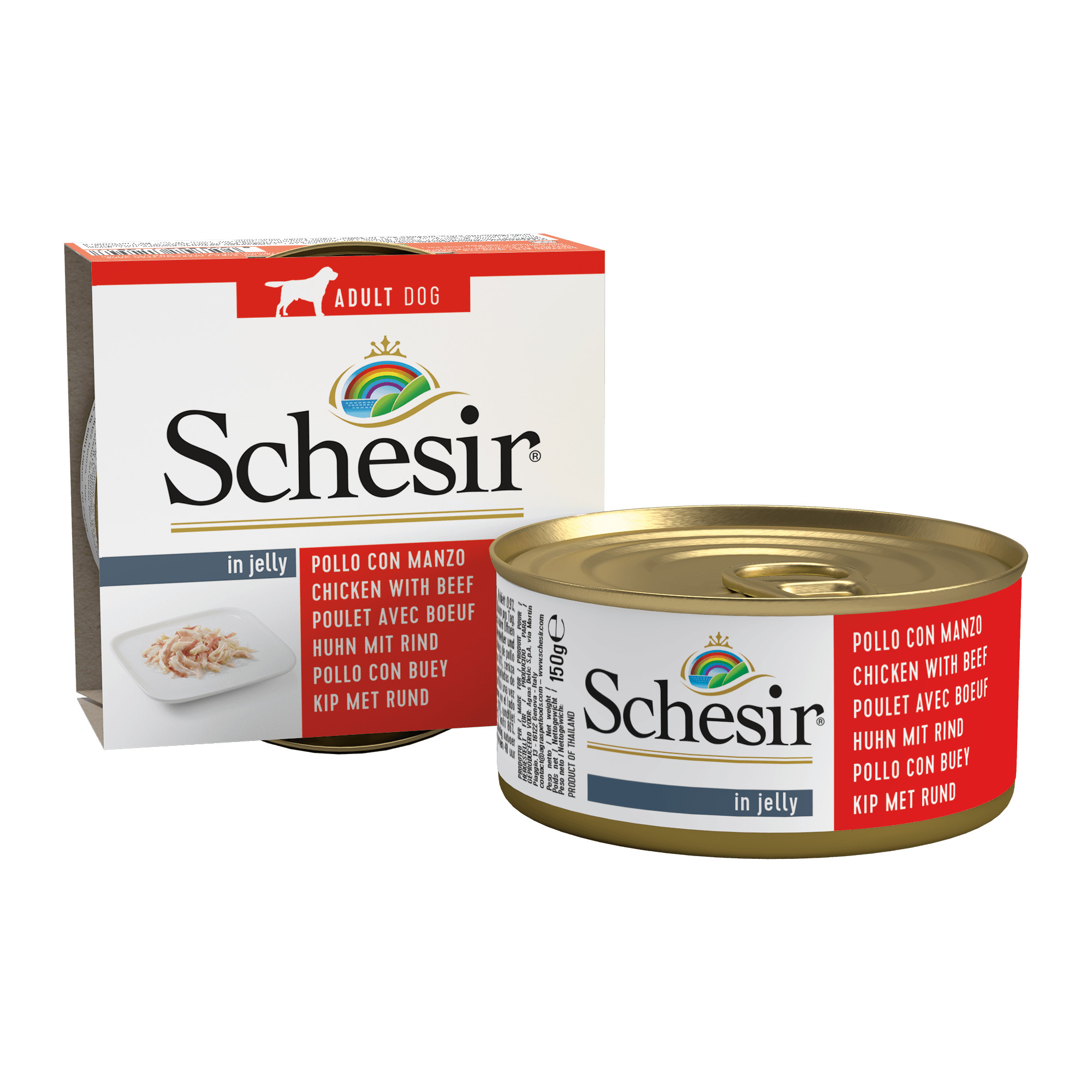 Schesir Huhn mit Rind Hundefutter