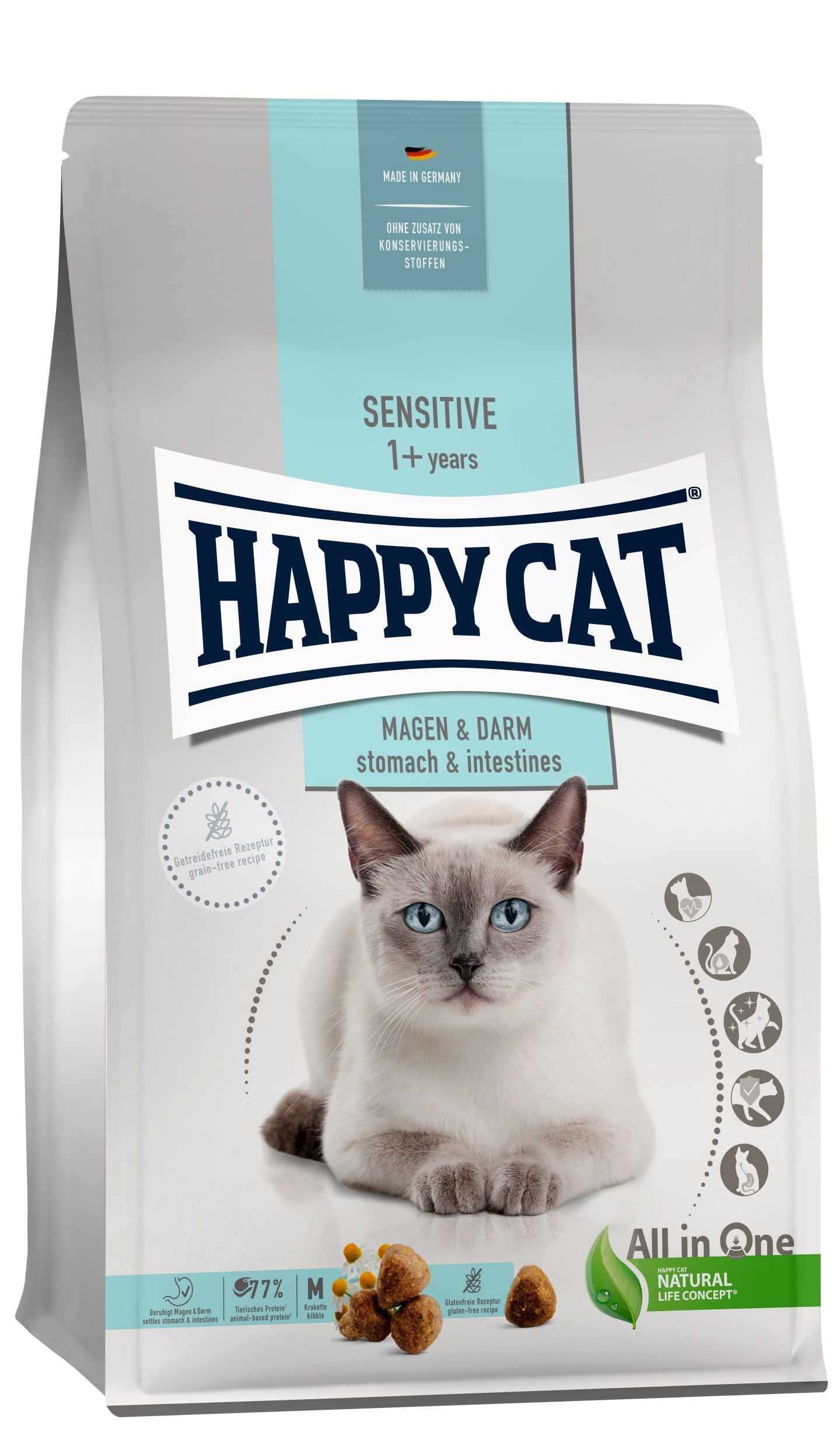 Happy Cat Adult Sensitive Maag & Darm kattenvoer