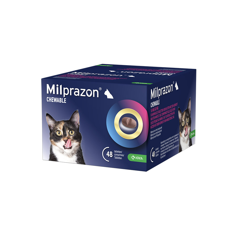 MILBACTOR® 16 mg/40 mg Comprimé pelliculé pour chats pesant au moins 2 kg -  Med'Vet