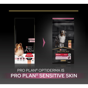 Pro Plan Adult Medium Sensitive Skin Salmon Optiderma Hundefutter