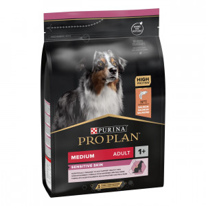 Pro Plan Adult Medium Sensitive Skin Salmon Optiderma Hundefutter