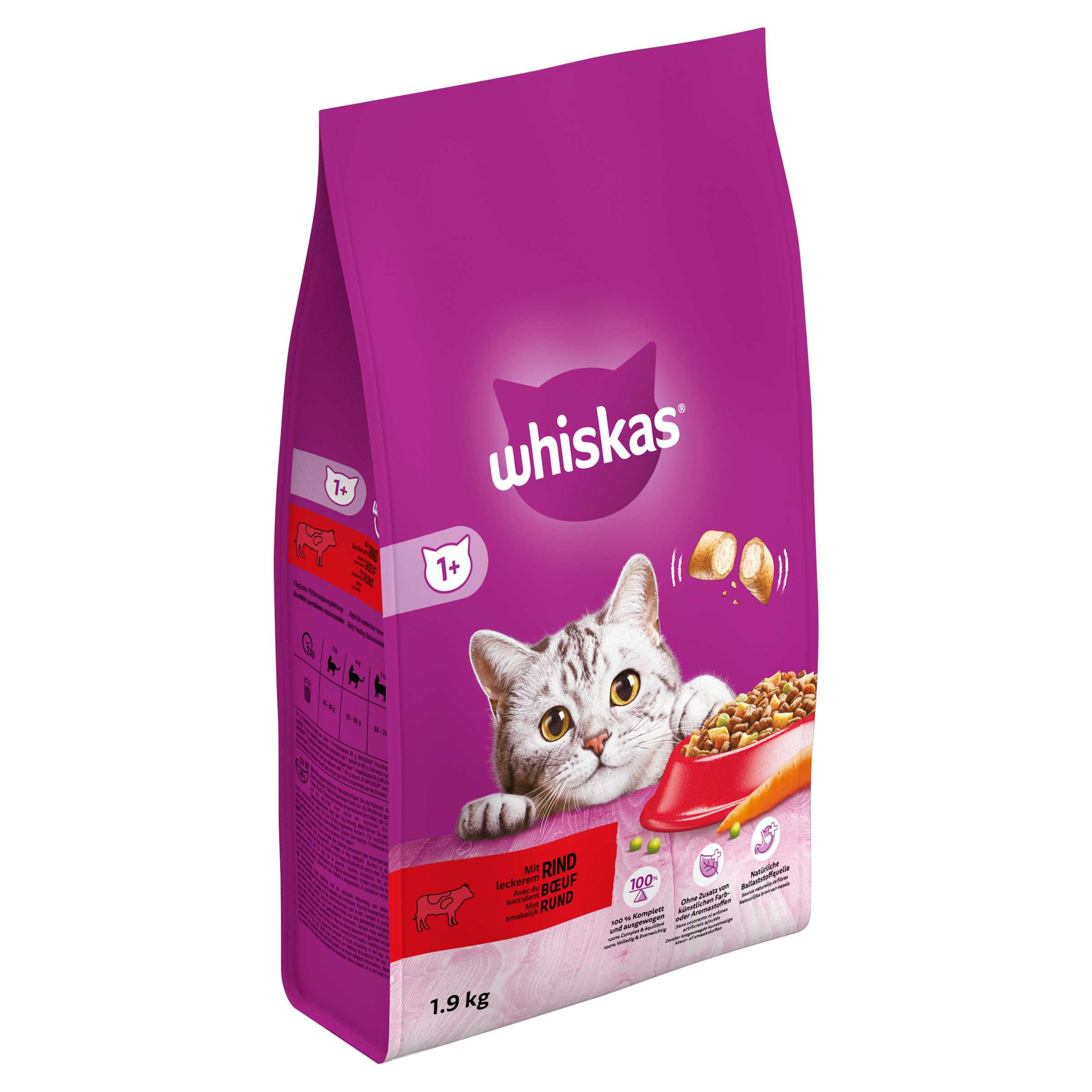 Whiskas Adult 1+ mit Rind Katzenfutter