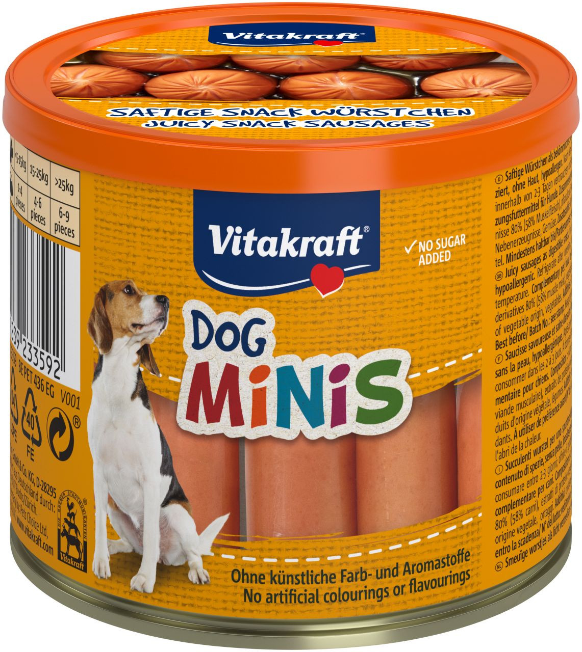 Vitakraft Dog Minis snackworstjes voor de hond (120 g)