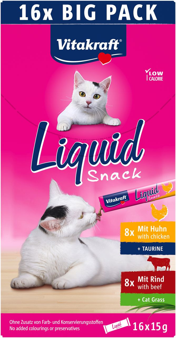 Vitakraft Liquid Snack kattensnack multipack (16 x 15 g)