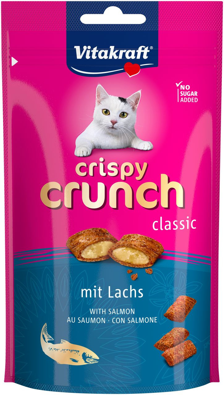 Vitakraft Crispy Crunch Classic met zalm kattensnack (60 g)