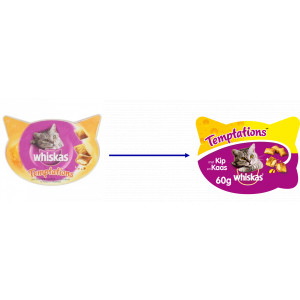 Whiskas Knuspertaschen mit Huhn und Käse für Katzen