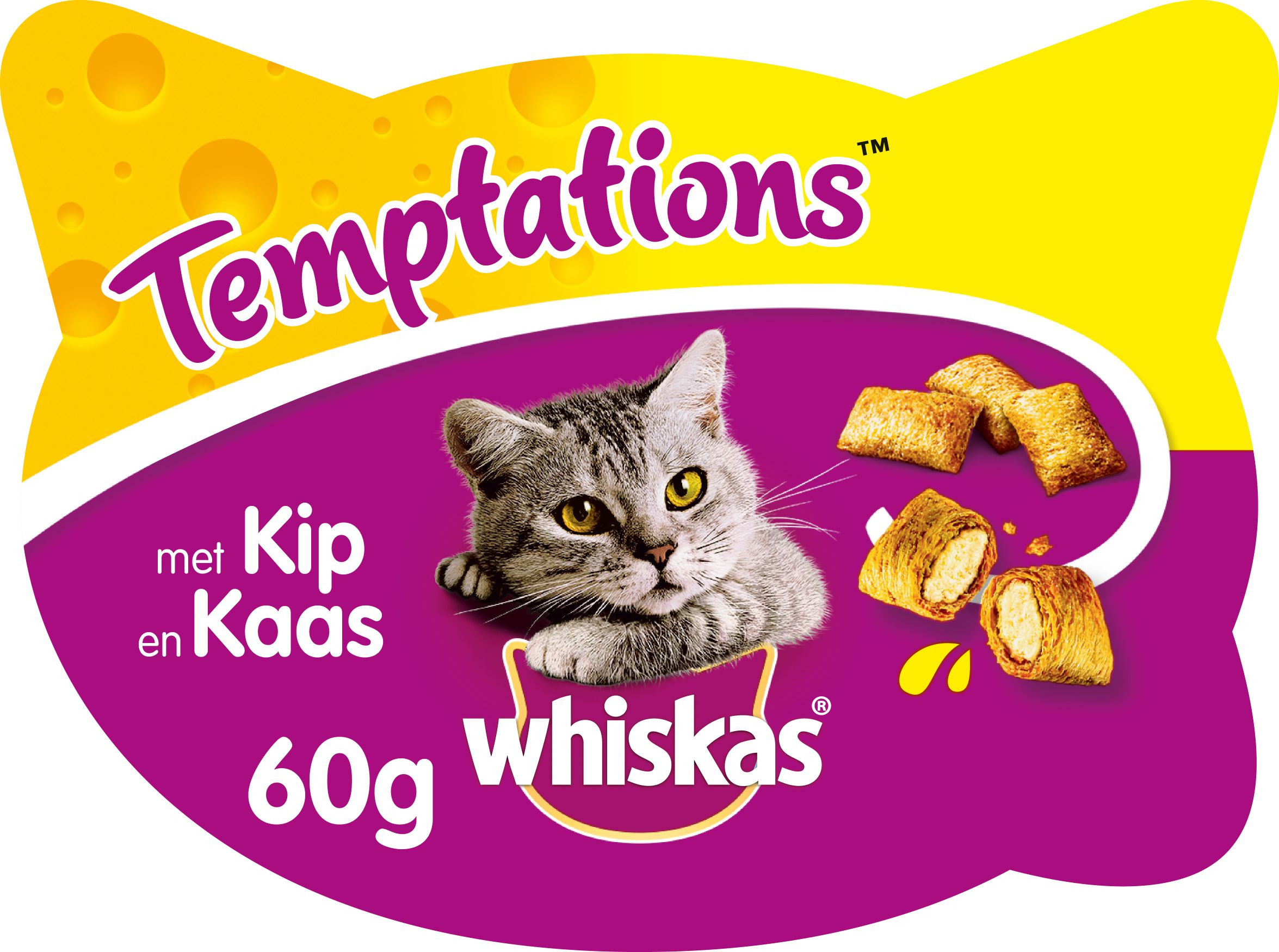 Whiskas Knuspertaschen mit Huhn und Käse für Katzen