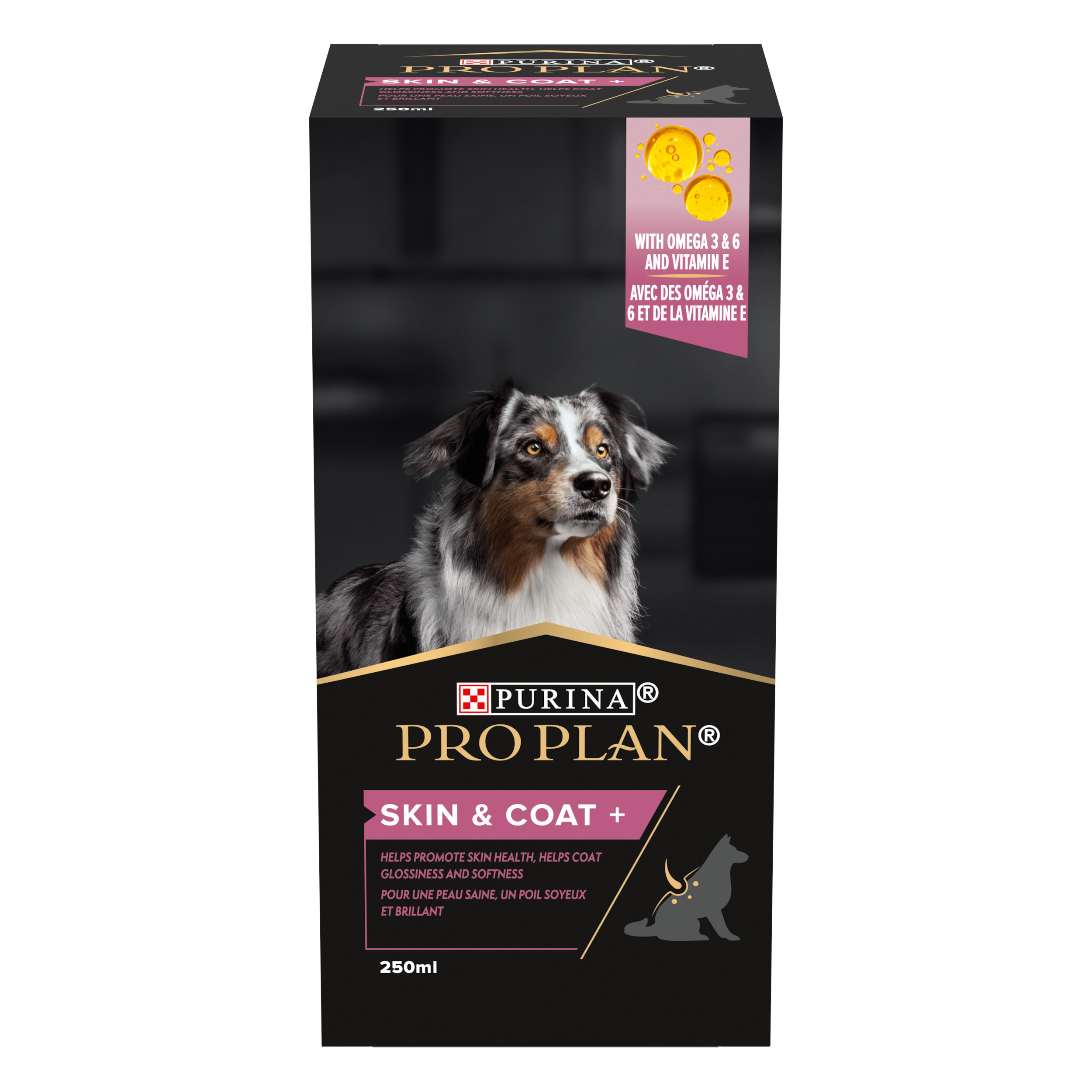 Purina Pro Plan Skin & Coat supplement voor honden (olie 250 ml) Purina Pro Plan Skin & Coat supplement voor honden (olie 250 ml)