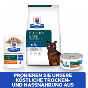 Hill's Prescription Diet M/D Diabetes Care natvoer kat met kip maaltijdzakje