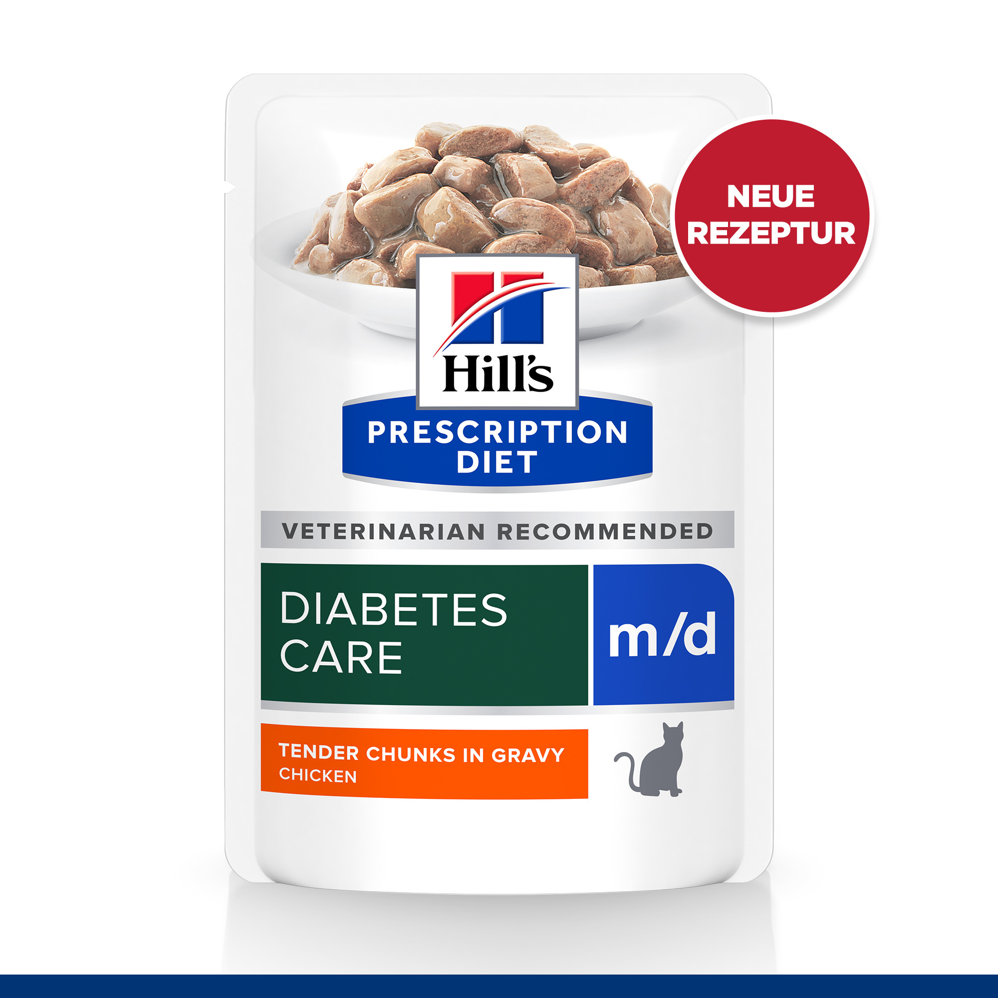 Hill's Prescription Diet M/D Diabetes Care natvoer kat met kip maaltijdzakje