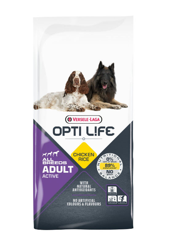 Opti Life Adult Active All Breeds mit viel Huhn&Reis Hundefutter