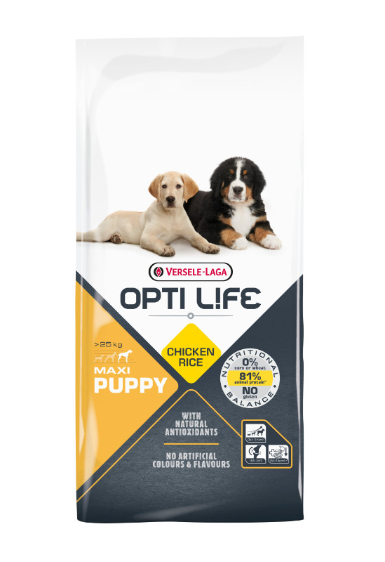 Opti Life Puppy Maxi Hundefutter mit viel Huhn&Reis