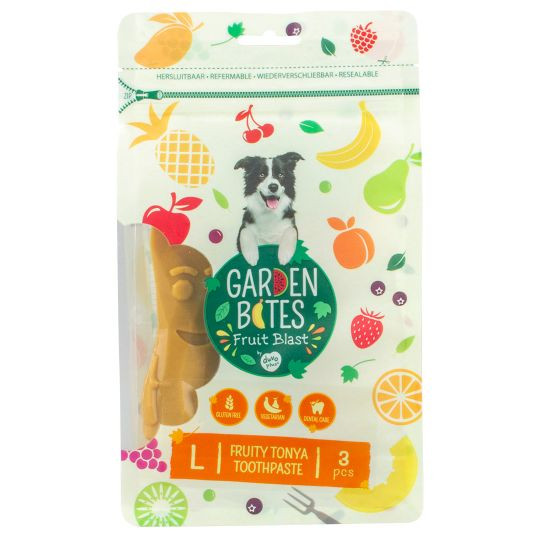 Garden Bites Fruity Tonya toothpaste hondensnack