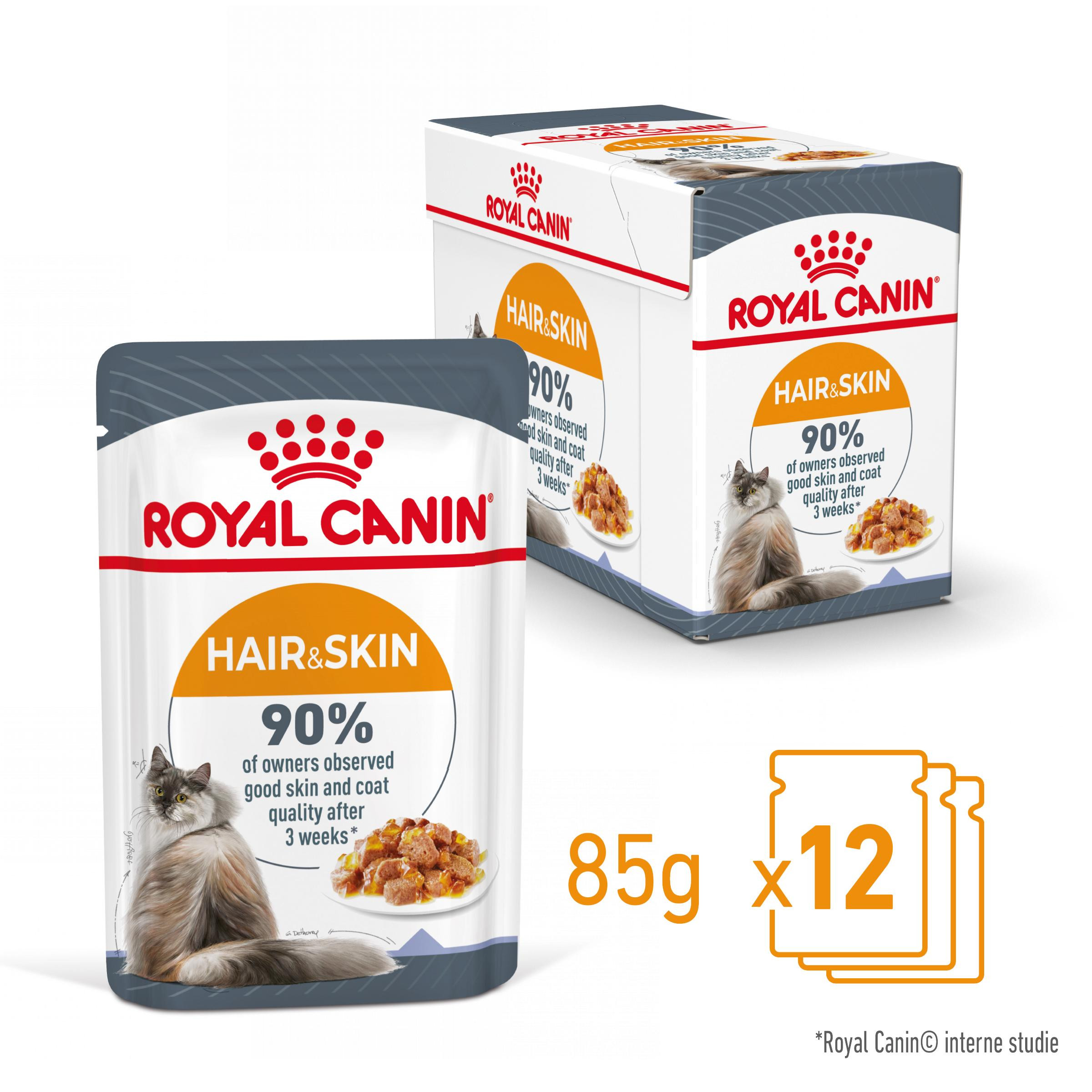 Royal Canin Hair & Skin Care in Gelee Katzen-Nassfutter (12x85g)