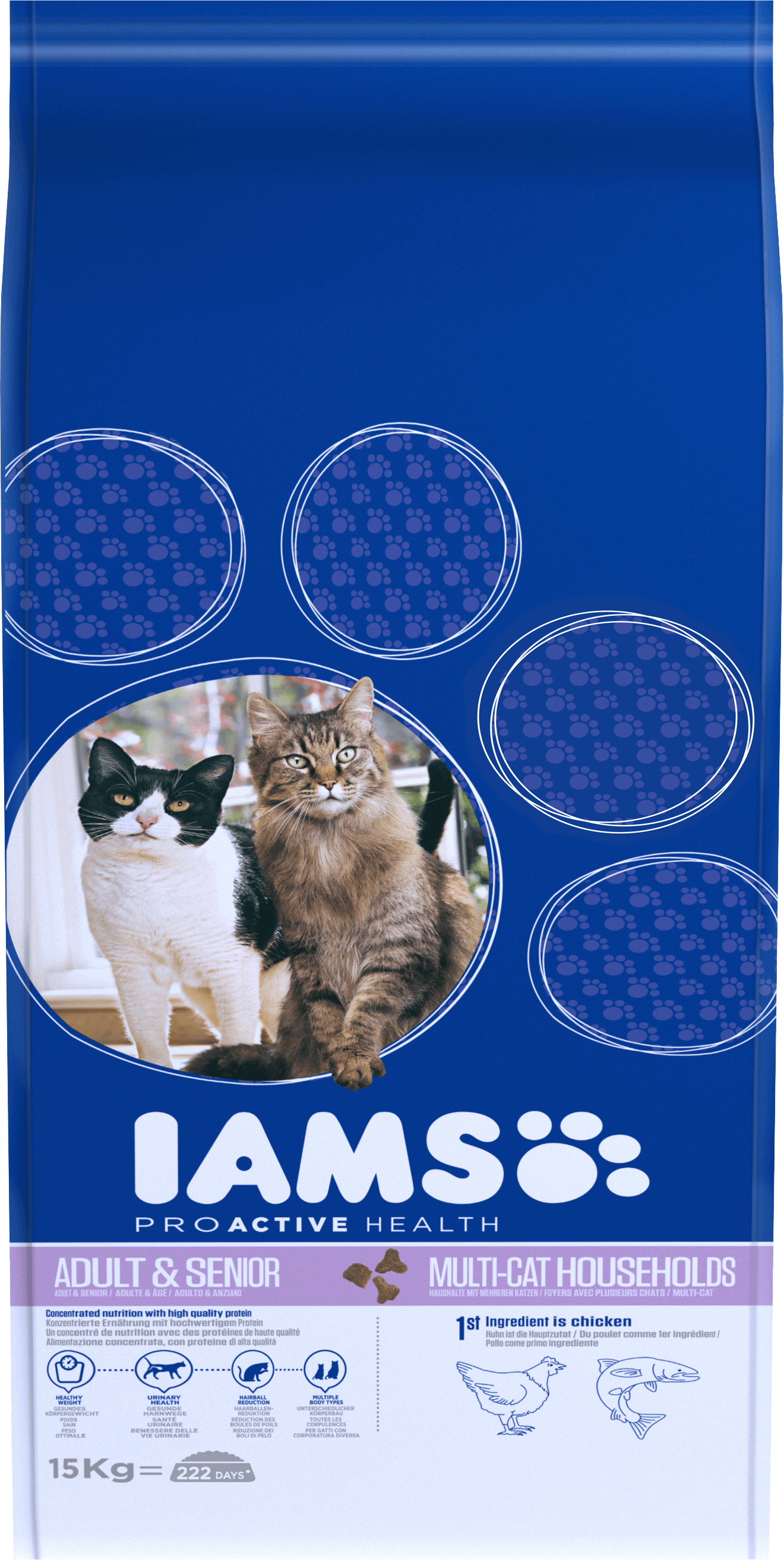 Iams Multi-Cat Huhn mit Lachs Katzenfutter