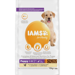 Iams for Vitality Puppy Large Kip hondenvoer